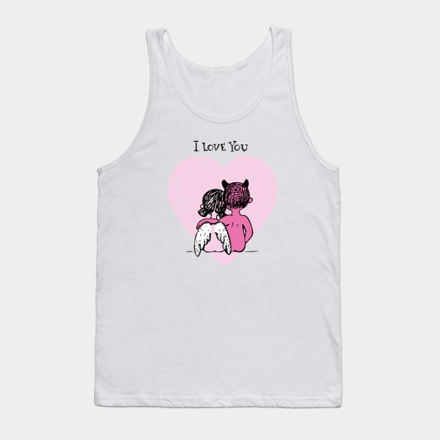 angel & devil love Tank Top by Diusse